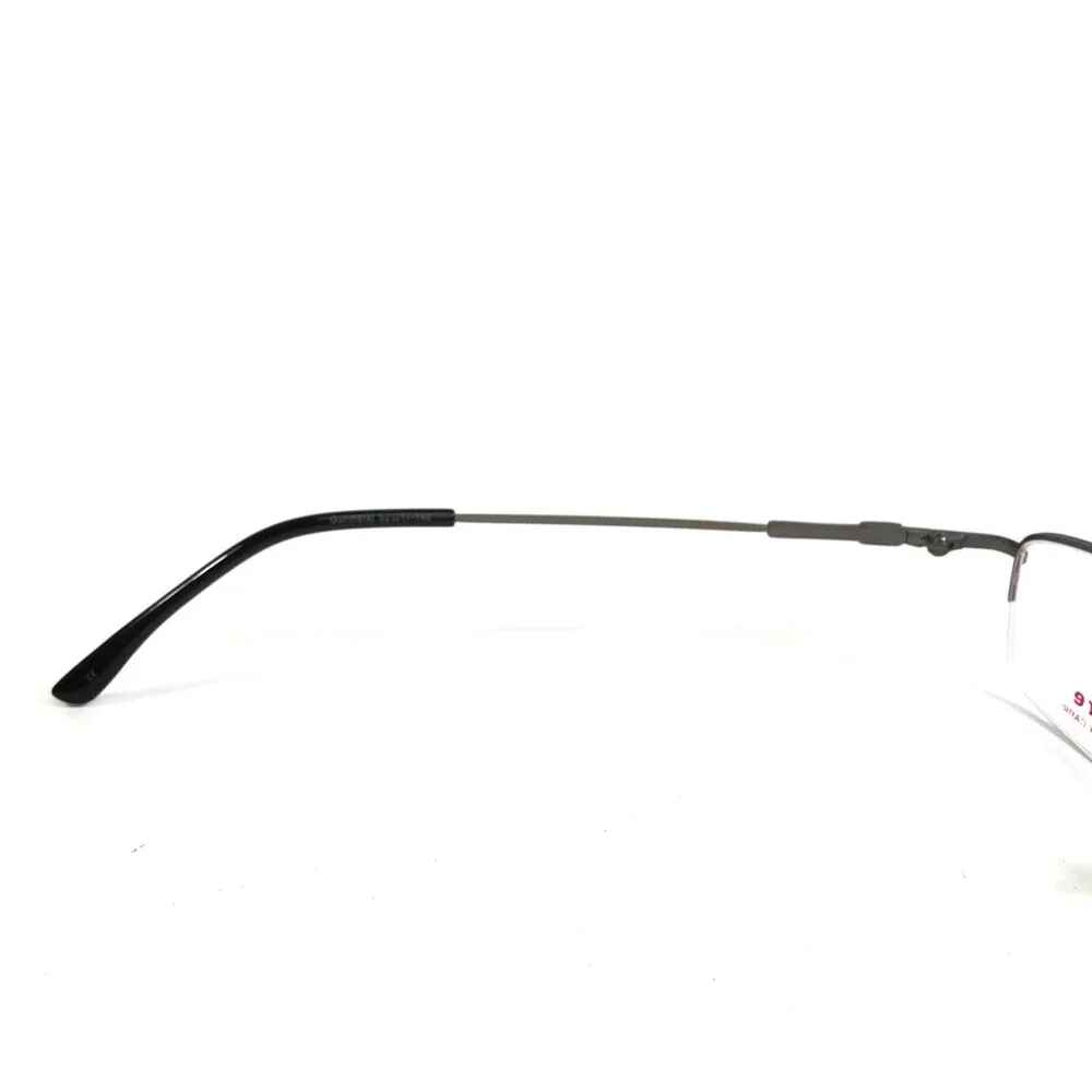 Flexure by Capri Eyeglasses Frames FX20 Gunmetal Half Rim Titanium 52-17-140